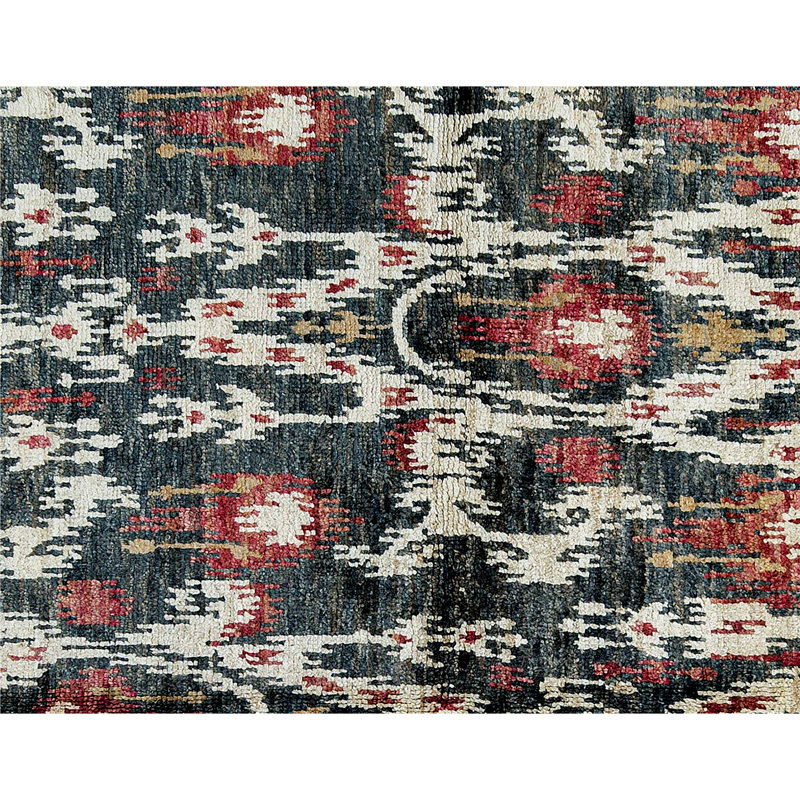 Hand-Knotted High-Quality Dark Green Area Rug