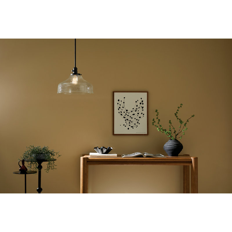 Luminaire suspendu 1 lumière 11,25 po, Noir satiné
