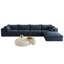 Coussin en velours côtelé profond de 157,6 po de 157,6 po, double couche amovible, sans assemblage, combinaison de bricolage pour divers environnements, confort rembourré de plumes, support en éponge pure, compression à haute densité facile