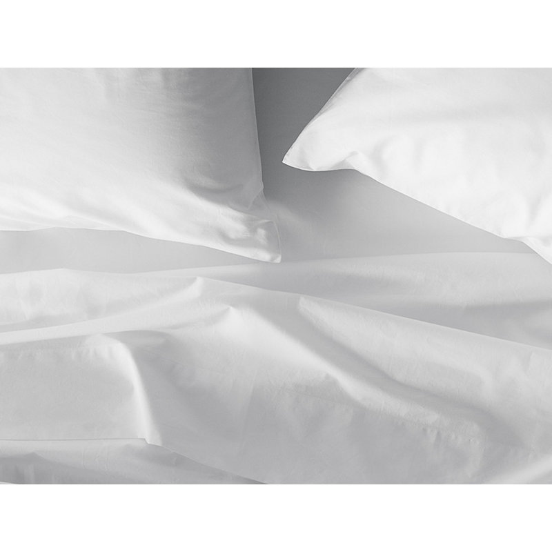 Refined Sheet Set, Alpine White, Twin Sheet Set with 1 Pillowcase