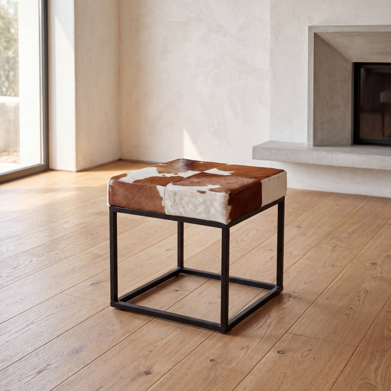 Tabouret d'appoint rembourré Modern, Brown