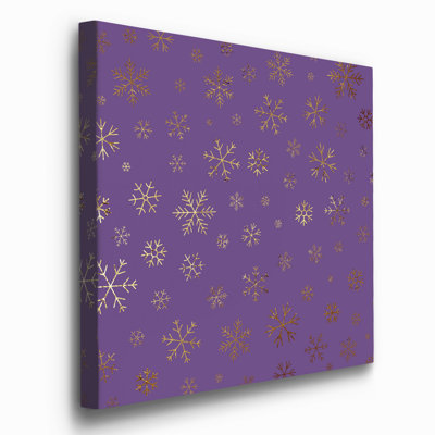 Flocons de neige violets-reproduction d’art sur toile tendue