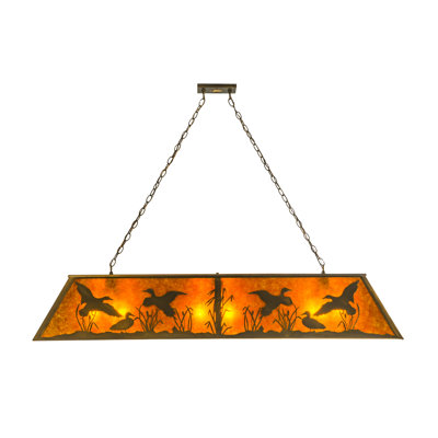 Rustic Lodge 9 - Light Antique Copper Pool Table Lights Pendant