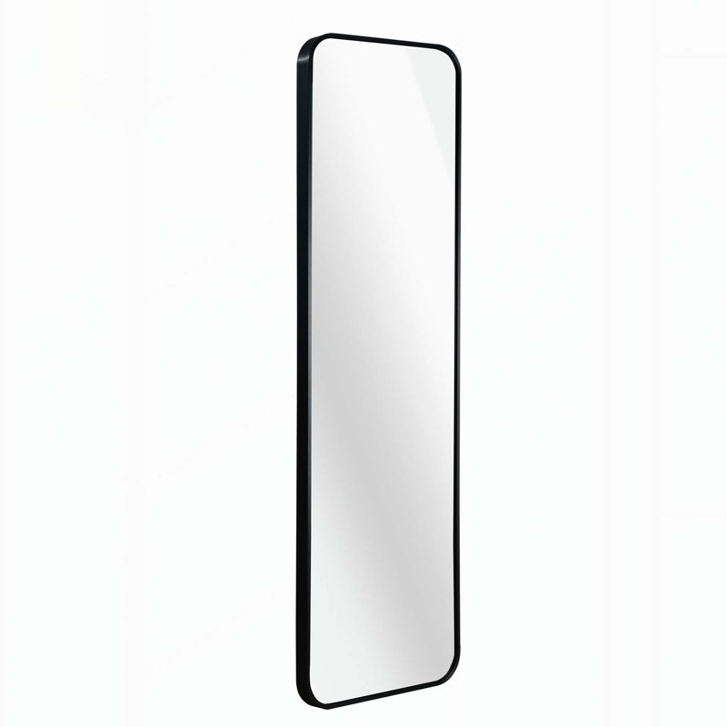 Premium Door Mirror with High - Quality Glass and Anti - Rust Frame, Ideal for Modern and Contemporary Interior Decor, Black