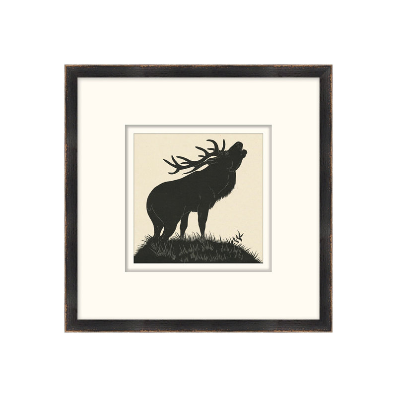 Wood Block Moose 1 Print