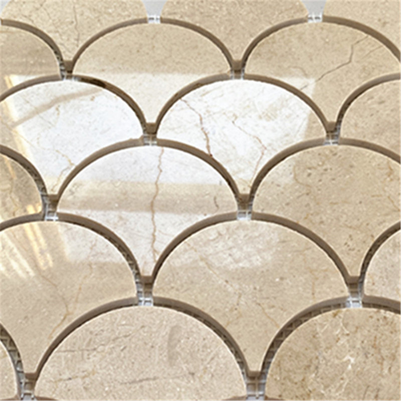 Crema Marfil Marble 10 in. x 9 in. Marble Tile