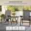 3 Pieces Garden Bistro Set Folding Table and Chairs-1533669209