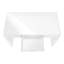 Bureau d'ordinateur, bureau personnel, ordinateur portable, tiroirs de rangement, L 48 po, travail, stratifié blanc brillant, contemporain, moderne