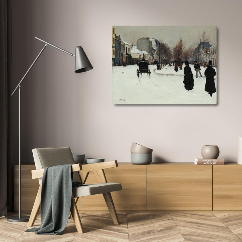 Boulevard de Clichy Under Snow, 18" H x 24" W