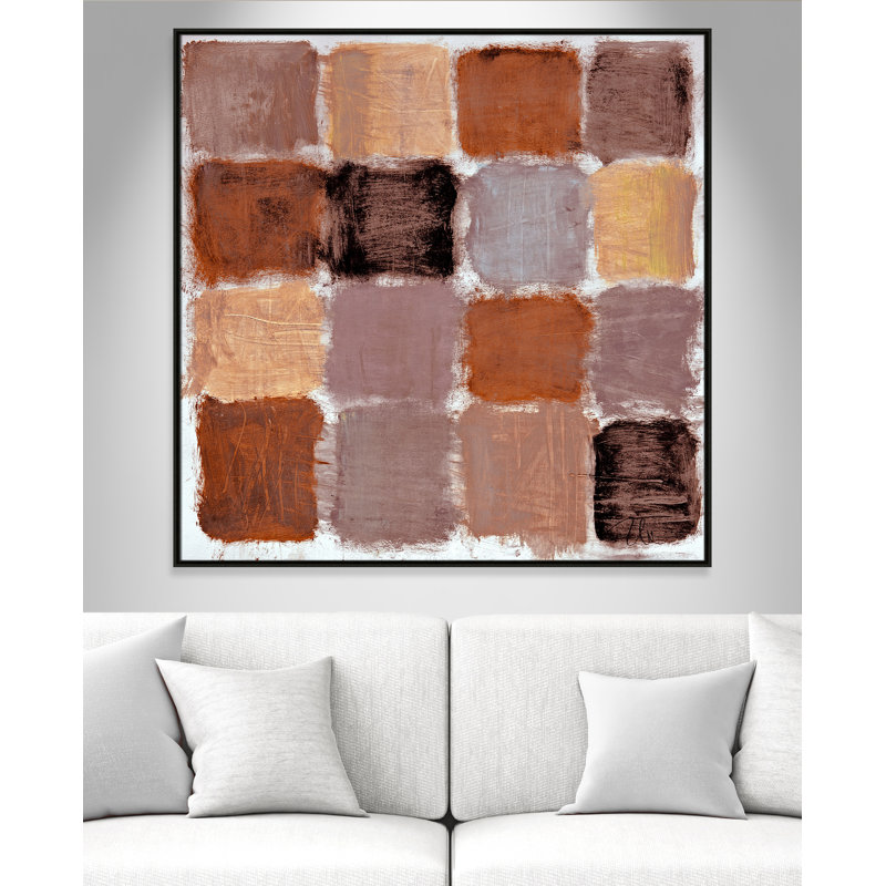 Coppola Powder Room Spice Reflections Print by, 46.5" H x 46.5" W, Espresso