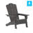 Ayleah Commercial All-Weather Adirondack Chairs with Cupholders-277921740