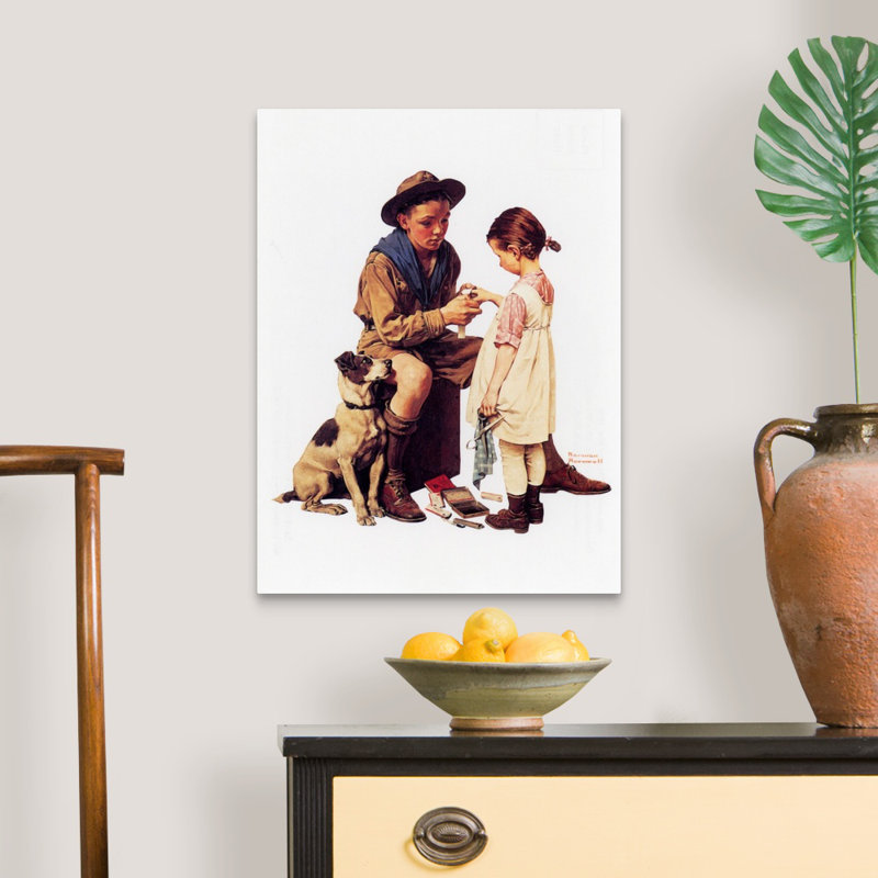 «Scout Bandage Girls Finger», art mural sur toile, H 24 po x l 18 po x P 1,25 po, Toile tendue