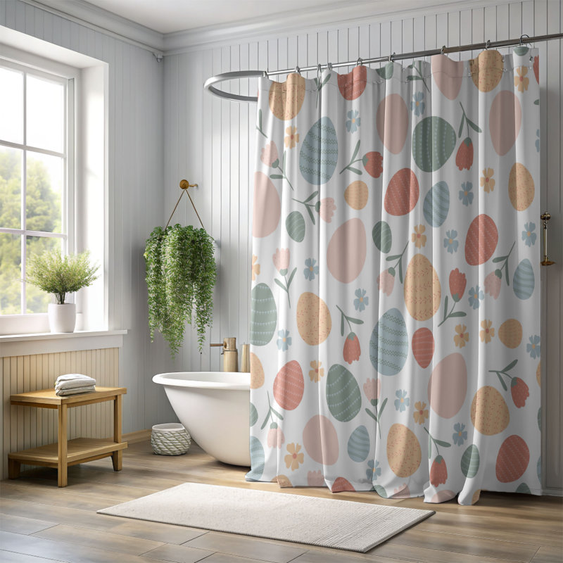 Rideau de douche 1 pièce Gentle Hue, H 74 po x l 35 po
