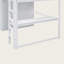 Lit mezzanine en bois pleine grandeur avec garde-robe intégrée, long bureau, tablettes de rangement et 3 tiroirs - structure de mezzanine peu encombrante avec garde-corps et échelle-1364670554