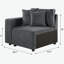 Fauteuil d'appoint gris à dossier gauche