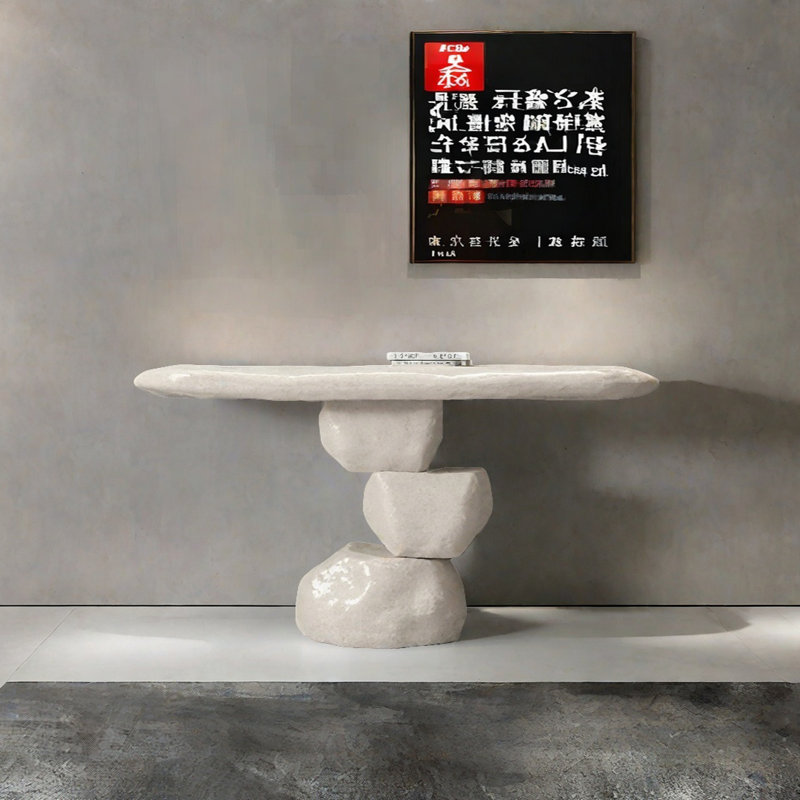 Console Modern Minimalist Art Design, H 35,43 po x l 62,99 po x P 15,75 po, Beige