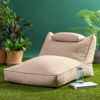 Nova Bean Bag Lounger, Stone Olefin