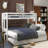 Twin Over Twin Bunk Bed with Pull-Out Platform and Trundle, Convertible Design for 4 Sleepers, Space-Saving Frame, Espresso-181466191