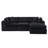 110" Boneless L-Shaped Modular Sectional Sofa with Ottoman, 3 Seat Chenille Cloud Couch for Living Room, No Assembly Required-1782611040-1782611053