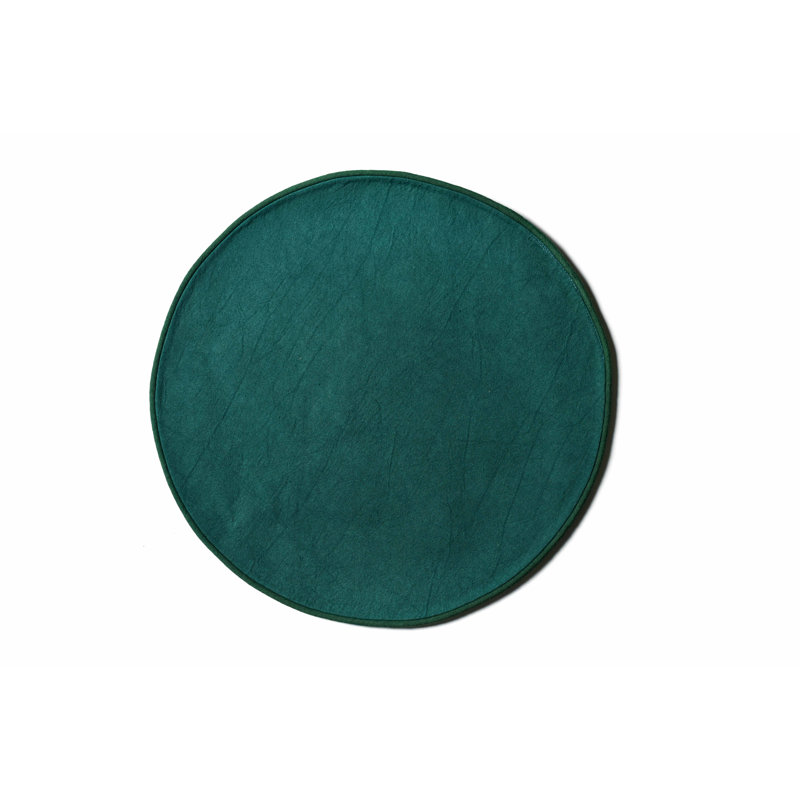 Pine Green Cotton Round Placemat Set of 4