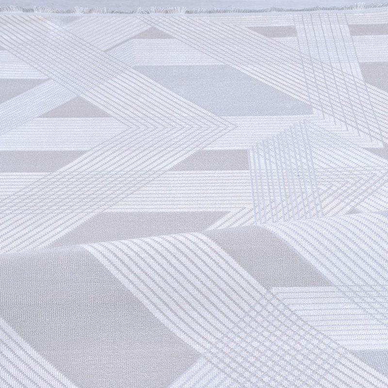 Tapis moderne / abstrait beige lavable à la machine antidérapant