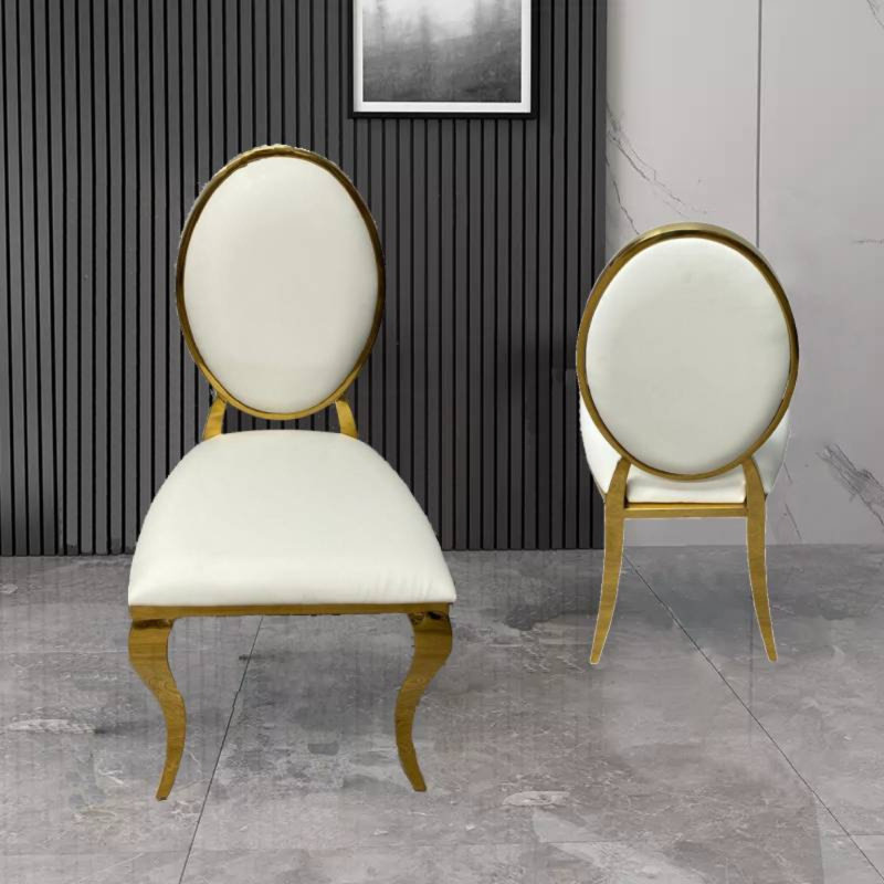 Chaise d'appoint blanche, Or