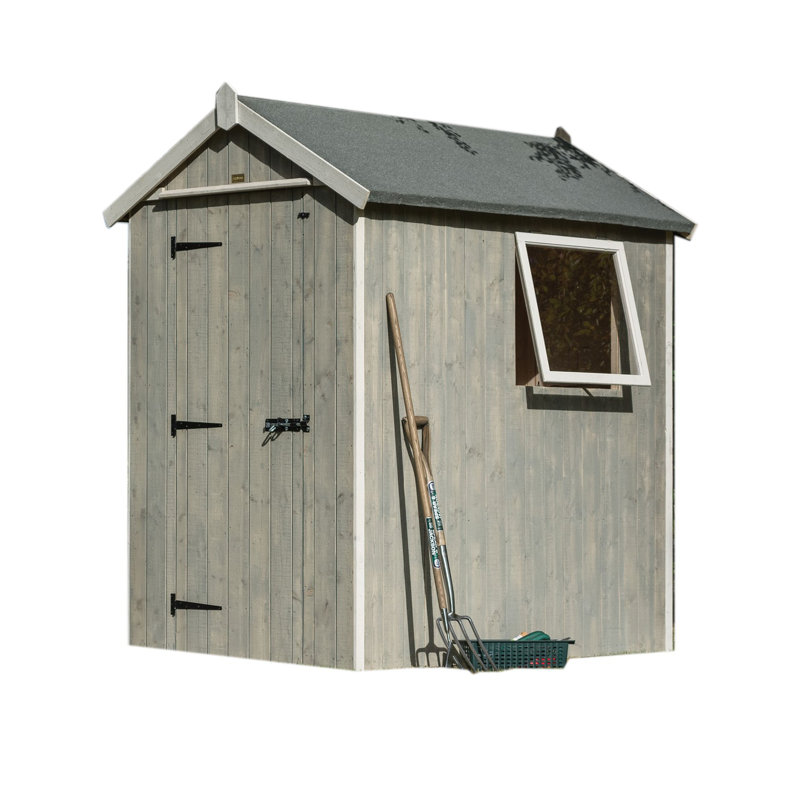 5 ft. W x 6 ft. D Solid Wood Storage Shed