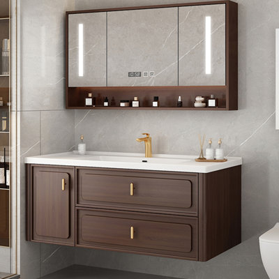 Simple and retro bathroom cabinet