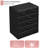 Makeup Vanity & Jewelry Organizer Case, Large, 6 Drawer, Black-1657146115