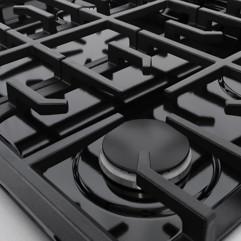 ZLINE 30" Paramount Dual Fuel DuraSnow® Range w/ 4 Burner Cooktop & Black Matte Door (SDRS-BLM-30)