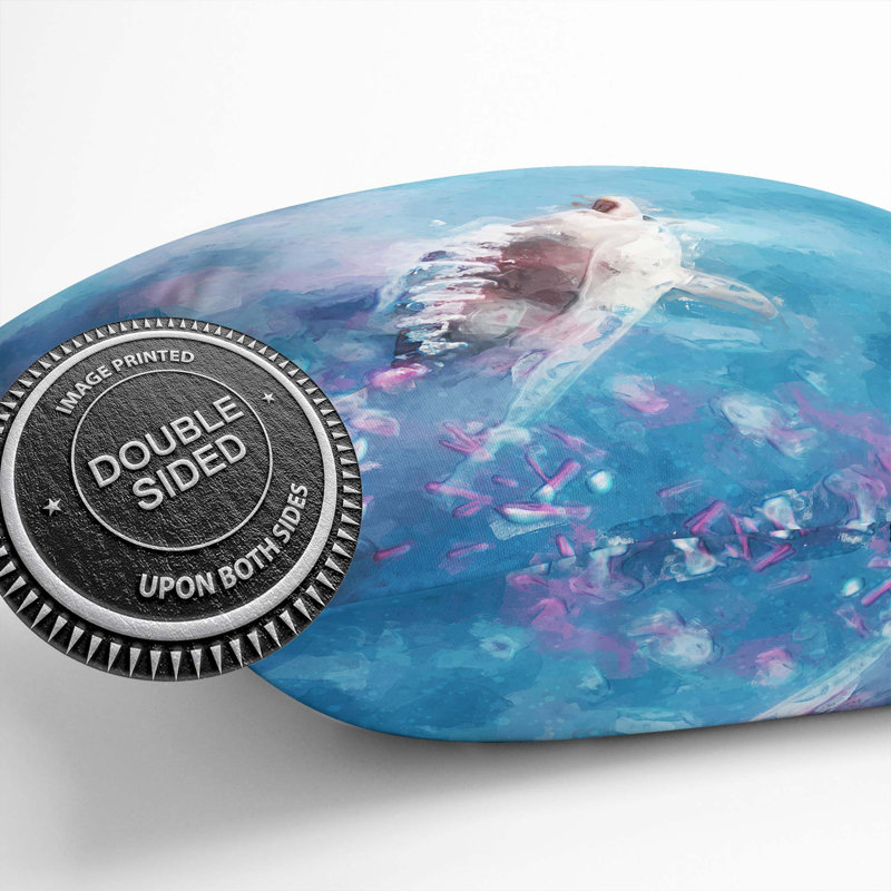 Swimming Dolphin Cushion with Filling, 40cm H x 40cm W x 15cm D