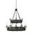 Rustic Lodge 34 - Light Wrought Iron Dimmable Wagon Wheel Chandelier