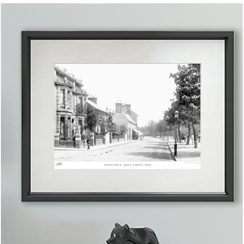Dunstable, West Street 1898 - Single Picture Frame Print, 40cm H X 50cm W x 2cm D