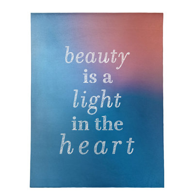 Tapis en polyester à citation inspiration multicolore