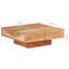 Graciela Solid Wood Pedestal Coffee Table-264334104