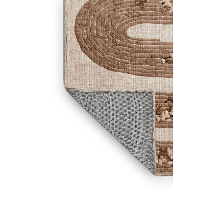 Tapis brun lavable à la machine, Rectangle 8 pi x 12 pi