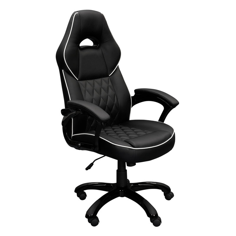 Black High Back Mesh and Leather Executive Swivel Desk Chair
