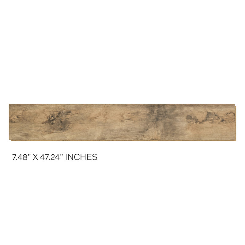 Mohawk Basics 8"x 47" x 8mm Laminate Flooring, Worn Dark Oak