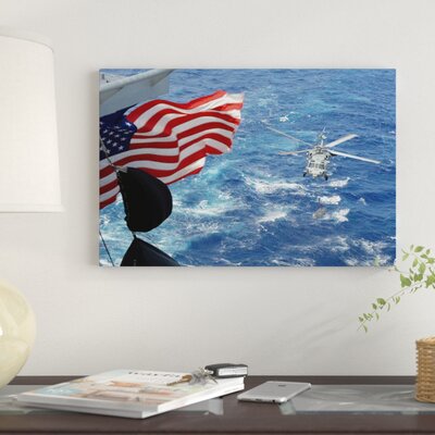 An MH-60S Sea Hawk Carries Supplies During a Replenishment at Sea' Photographic Print on Canvas -  East Urban Home, CF1F88647BEC4DCFB30E7F7A8B57AA2C