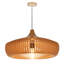 Luminaire suspendu 1 lumière tambour en bois