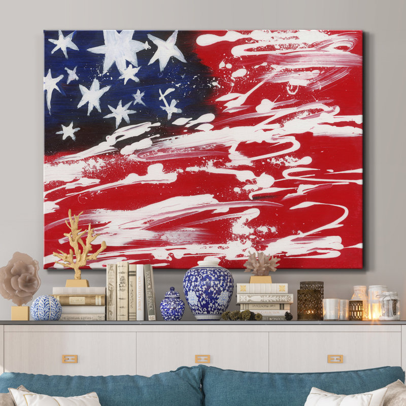 «Patriotic Fever» par J Paul, reproduction d'art sur toile tendue, H 48 po x l 36 po x P 1 po