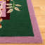 Tapis floral en laine / coton touffeté à la main Phaong - mauve / vert-389022512