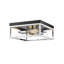 Transitional 2 Light Chrome and Black Square Flsou Mount-1229564112