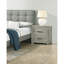 Table de chevet simple à 2 tiroirs rustique gris clair 1 chambre