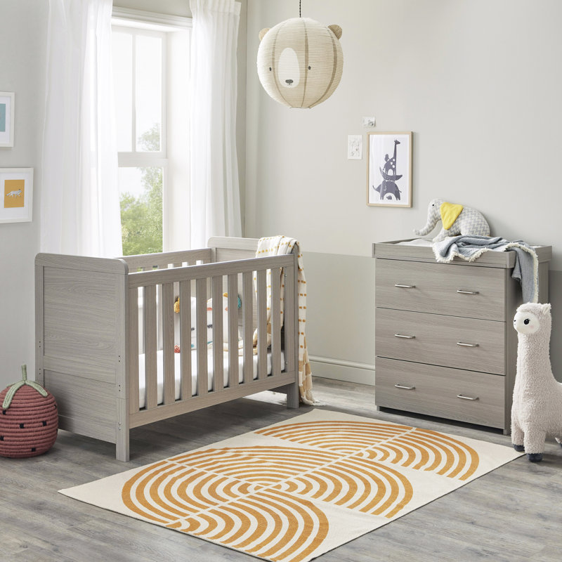 Caro Mini 2-Piece Nursery Furniture Set, Grey Wash