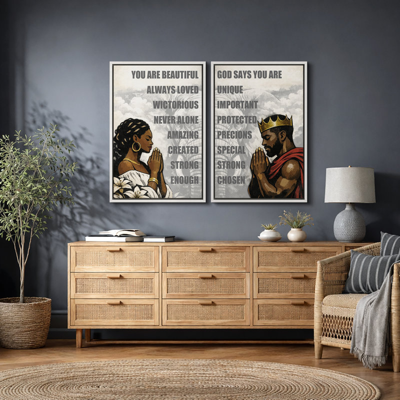 You Are Beautiful, H 24 po x l 32 po x P 1,5 po, Cadre blanc