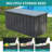 Domi Louvred Deck Box 100 Gallons Water Resistant Lockable with Wheels-100106240