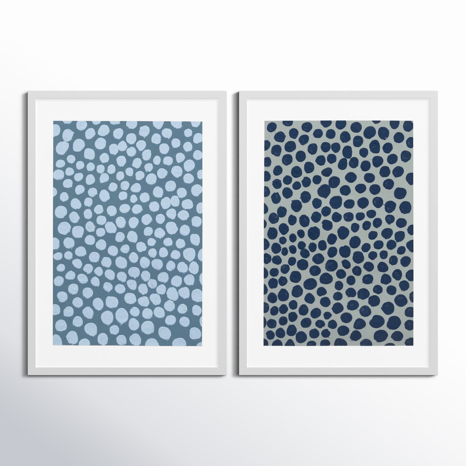 Navi "Affinity 1" 2-Piece Painting Set, White, 50" H x 35" W x 1.25" D