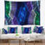 Tapisserie abstraite bleue et verte-28488425