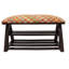 Banc de rangement rembourré avec tablettes